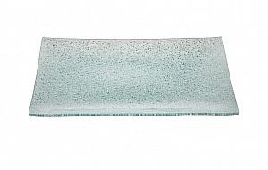 Тарелка прямоугольная стеклянная Corone Aqua 270х150 мм