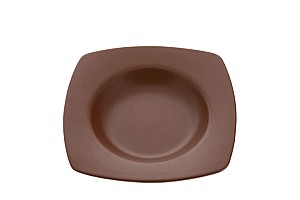 Тарелка глубокая квадратная керамическая ELGAVA Brown 150 мм