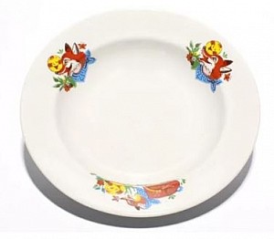 Тарелка глуб 200мм фарфор  "Мультики" рисунок не подбирается