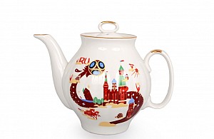 Чайник 1000 мл Белый лебедь Россия ФИФА
