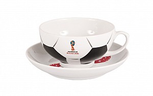 Чашка чайная с блюдцем 220 мл Рубин Футбольный мяч ФИФА