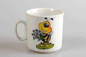 Бокал ф-р 200 мл с ручкой  "Пчелы" 2С0488 (24)   ВЫПИСЫВАТЬ КРАТНО УПАКОВКЕ