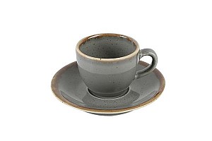 Блюдце для кофейной чашки 12см  фарфор Темно-серый  122112