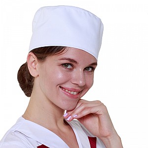 Шапочка повара «Таблетка» белая [00400] (Кл. со700)