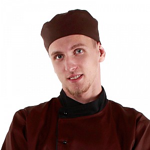 Шапочка повара «Таблетка» коричневая [00400] (Кл. со703)